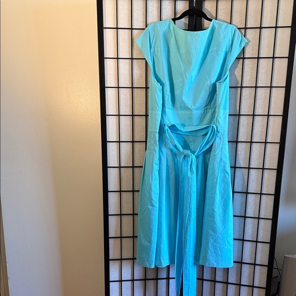 Liz Claiborne Aqua Pleated Midi Dress - Picture 3 of 5